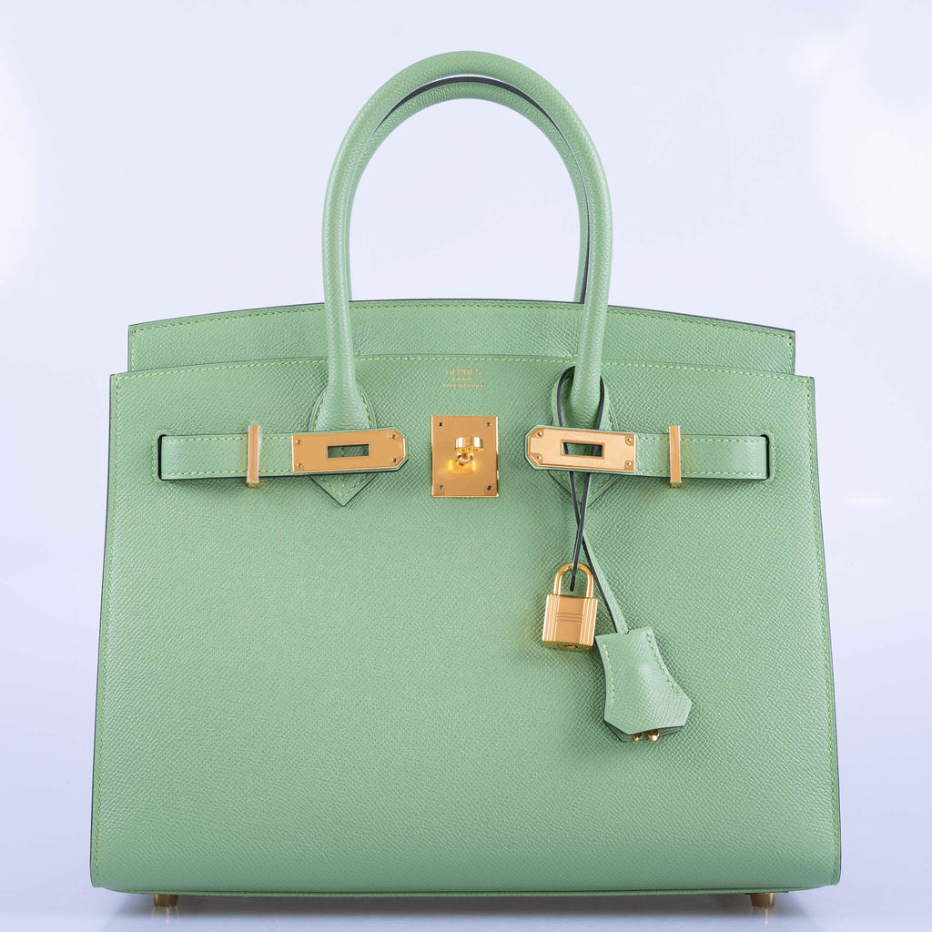 Hermès Sellier Birkin 30 Vert Criquet Epsom Gold Hardware
