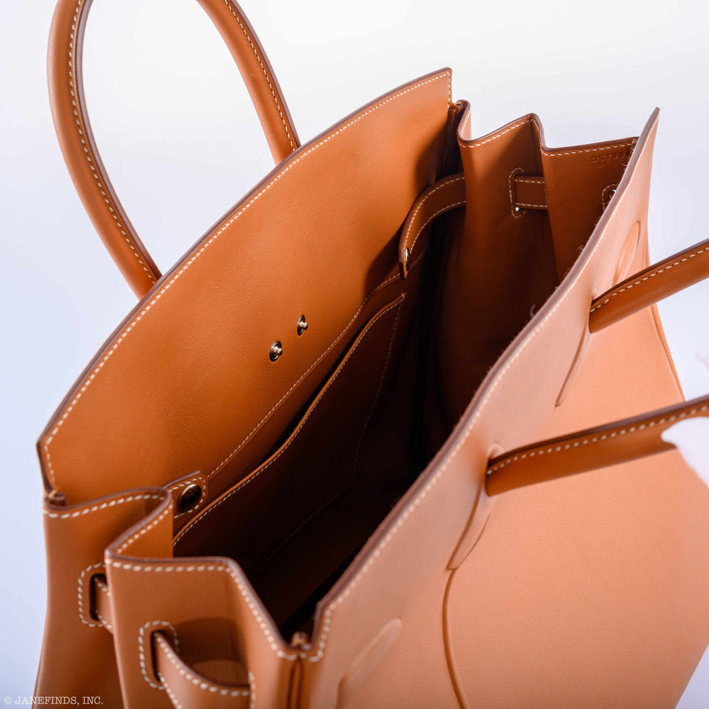 Hermès Shadow Birkin 35 Gold Swift Palladium Hardware - 2019, D