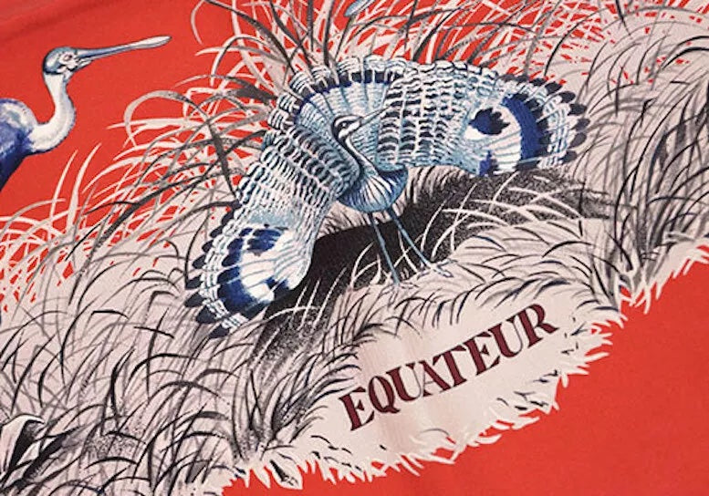 HERMÈS CARRE STOLE EQUATEUR ANIMAL SILK SCARF BY ROBERT DALLET