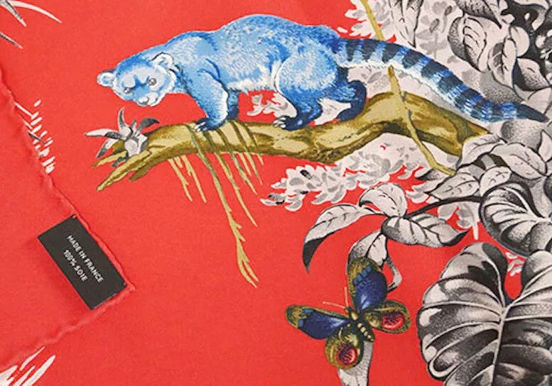 HERMÈS CARRE STOLE EQUATEUR ANIMAL SILK SCARF BY ROBERT DALLET