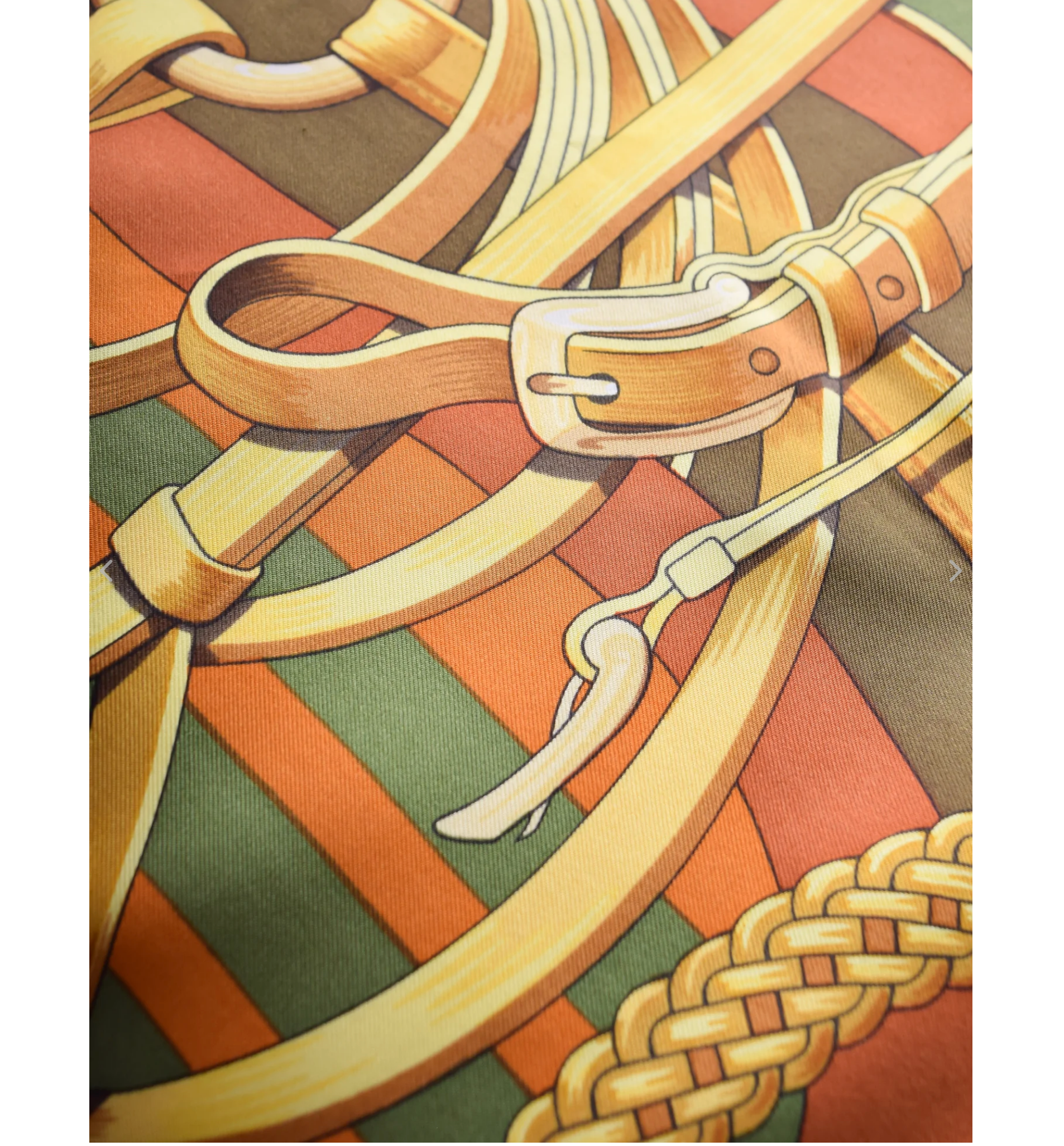 HERMÈS VINTAGE COACHING EQUESTRIAN BELT STRAP BRIDLE SILK SCARF