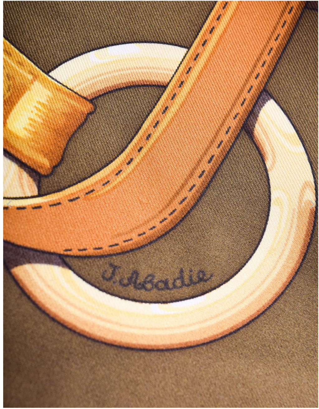 HERMÈS VINTAGE COACHING EQUESTRIAN BELT STRAP BRIDLE SILK SCARF