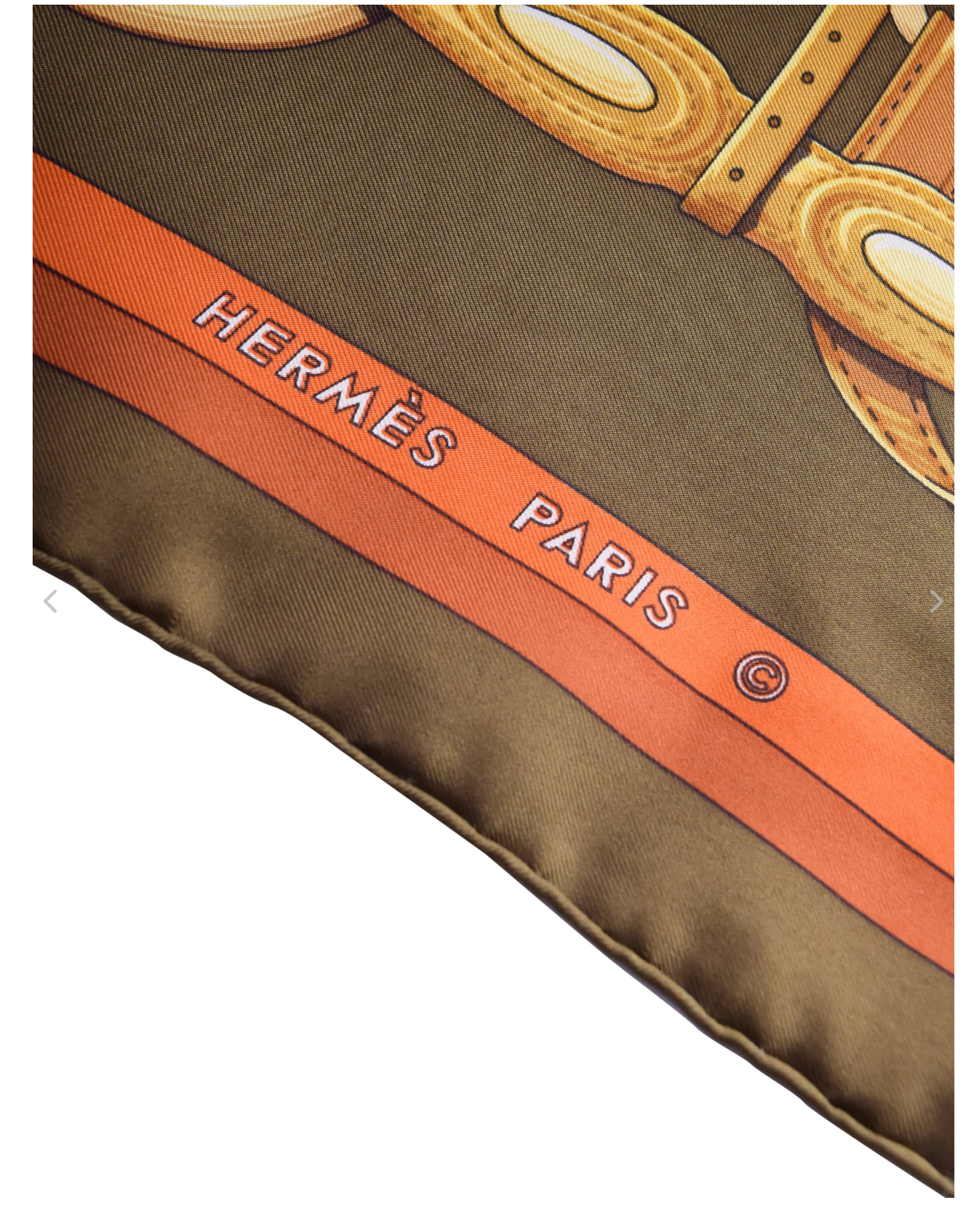HERMÈS VINTAGE COACHING EQUESTRIAN BELT STRAP BRIDLE SILK SCARF