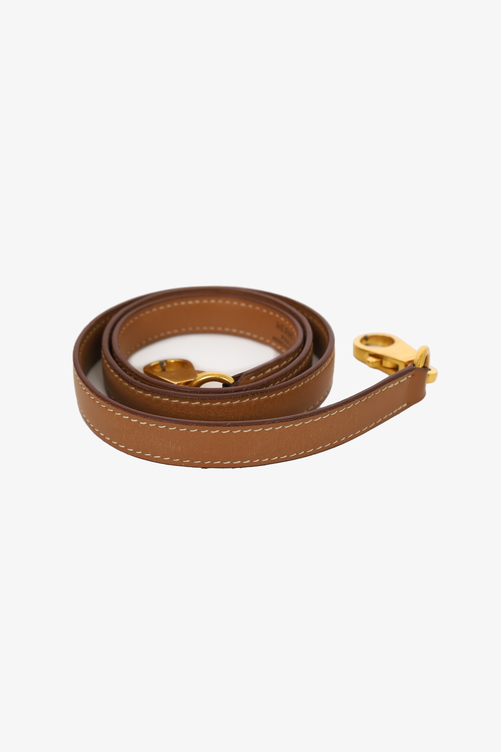 Hermès 1991 Brown Gulliver Leather Kelly Retourne 35 with Strap