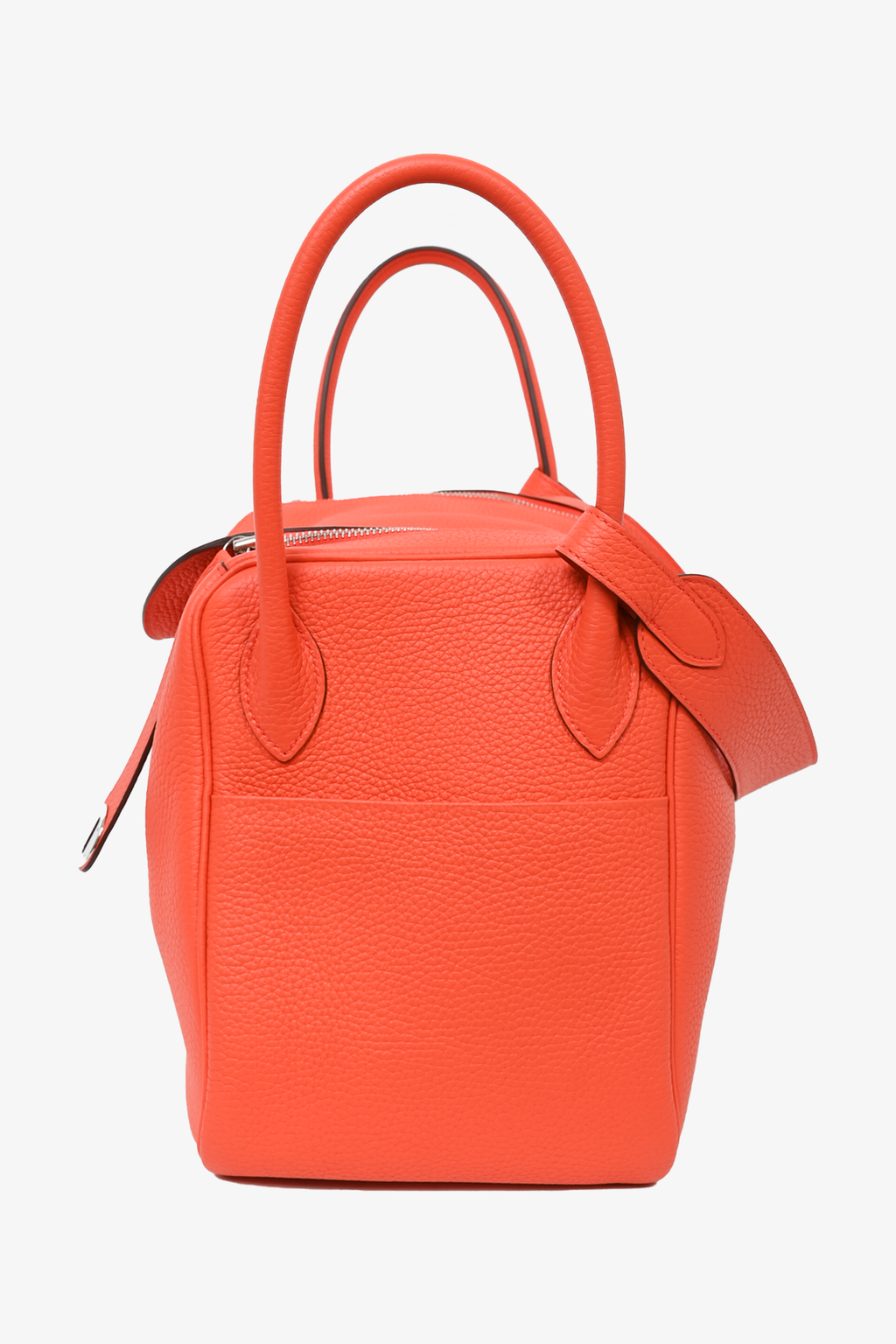 Hermès 2015 Orange Clemence Leather Lindy 34