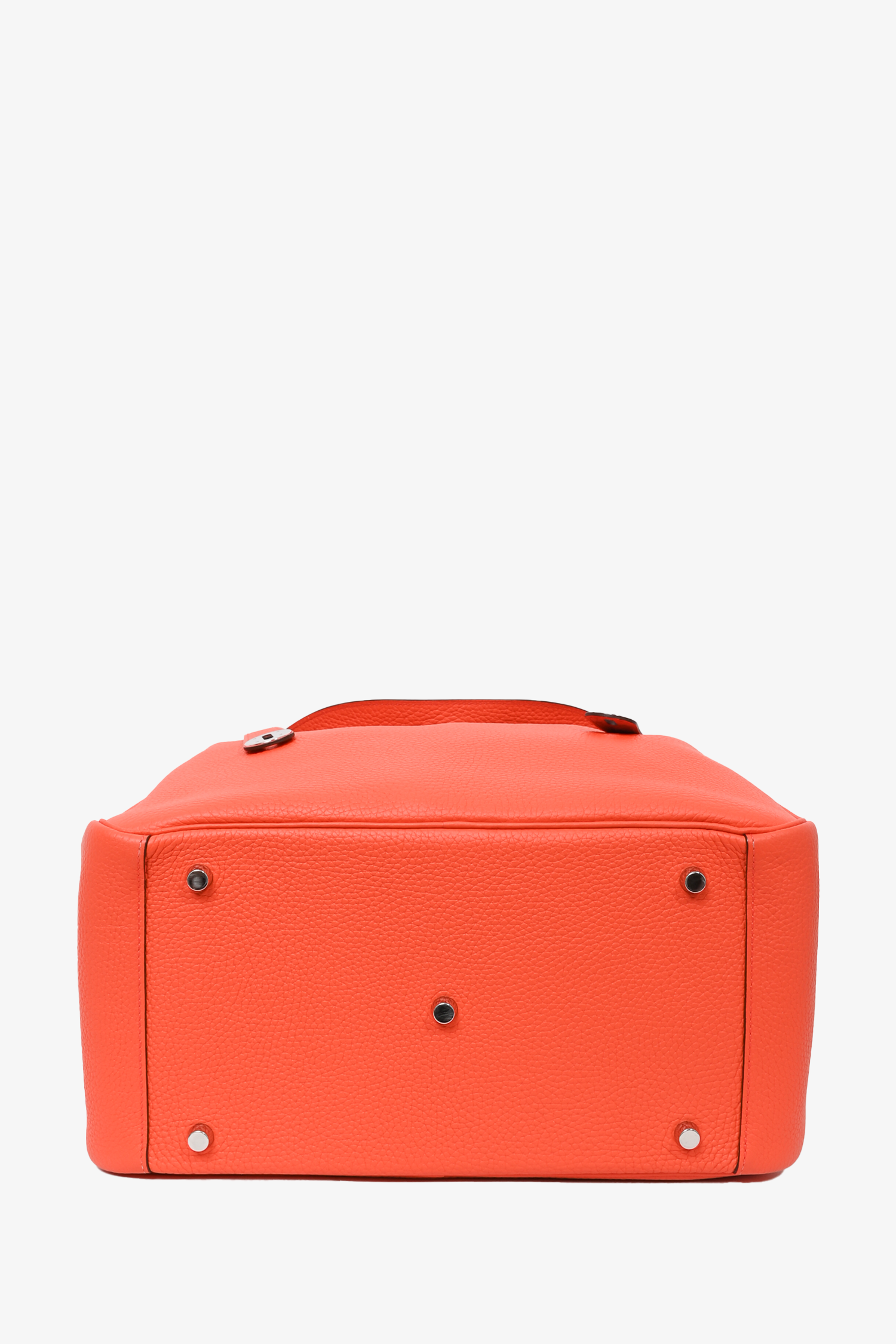Hermès 2015 Orange Clemence Leather Lindy 34