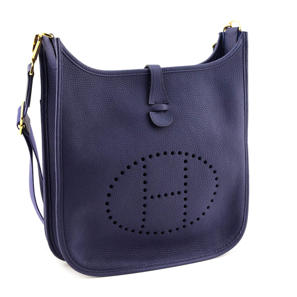 Hermes Bleu Encre Taurillon Clemence Evelyne III 29 PM