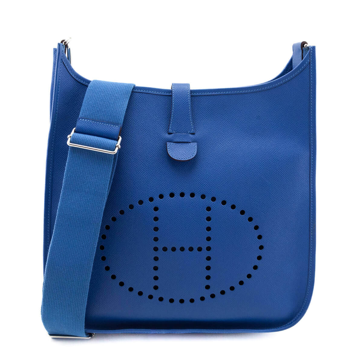 Hermes Bleu Mykonos Epsom Evelyne III GM 33
