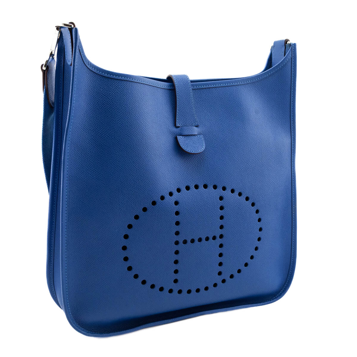 Hermes Bleu Mykonos Epsom Evelyne III GM 33