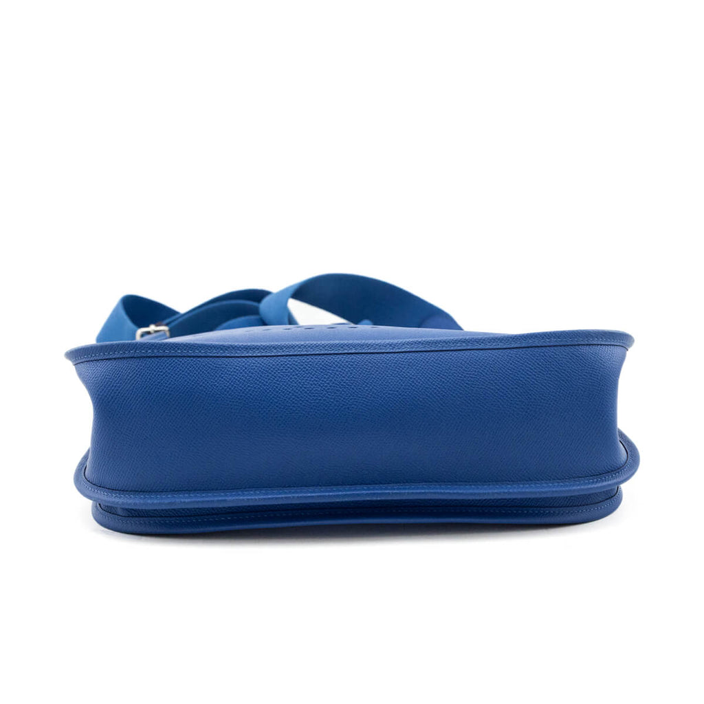 Hermes Bleu Mykonos Epsom Evelyne III GM 33