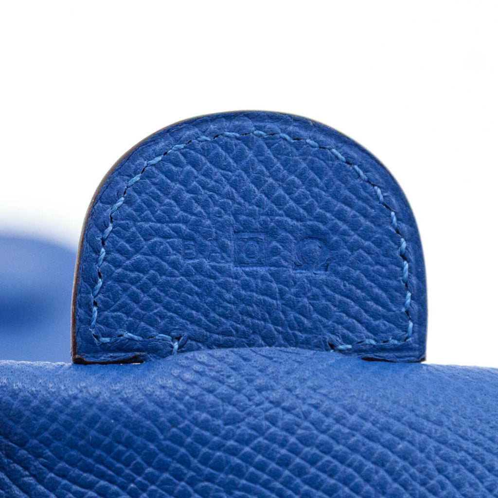 Hermes Bleu Mykonos Epsom Evelyne III GM 33