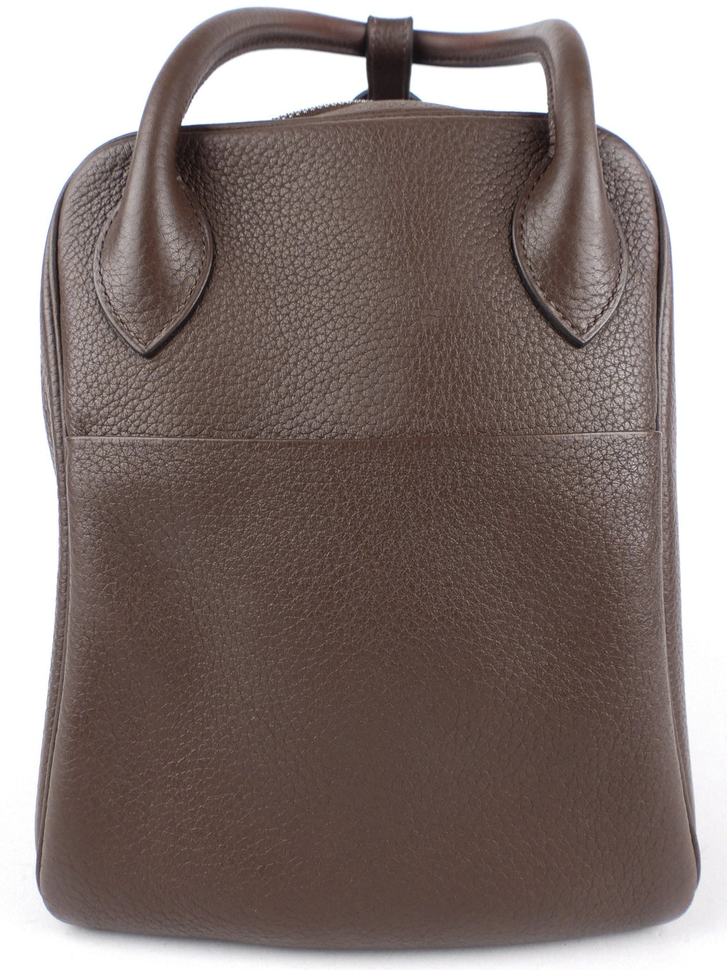 Hermes Lindy 34 Chocolate Brown Clemence Leather Palladium Hardware Shoulder Tote