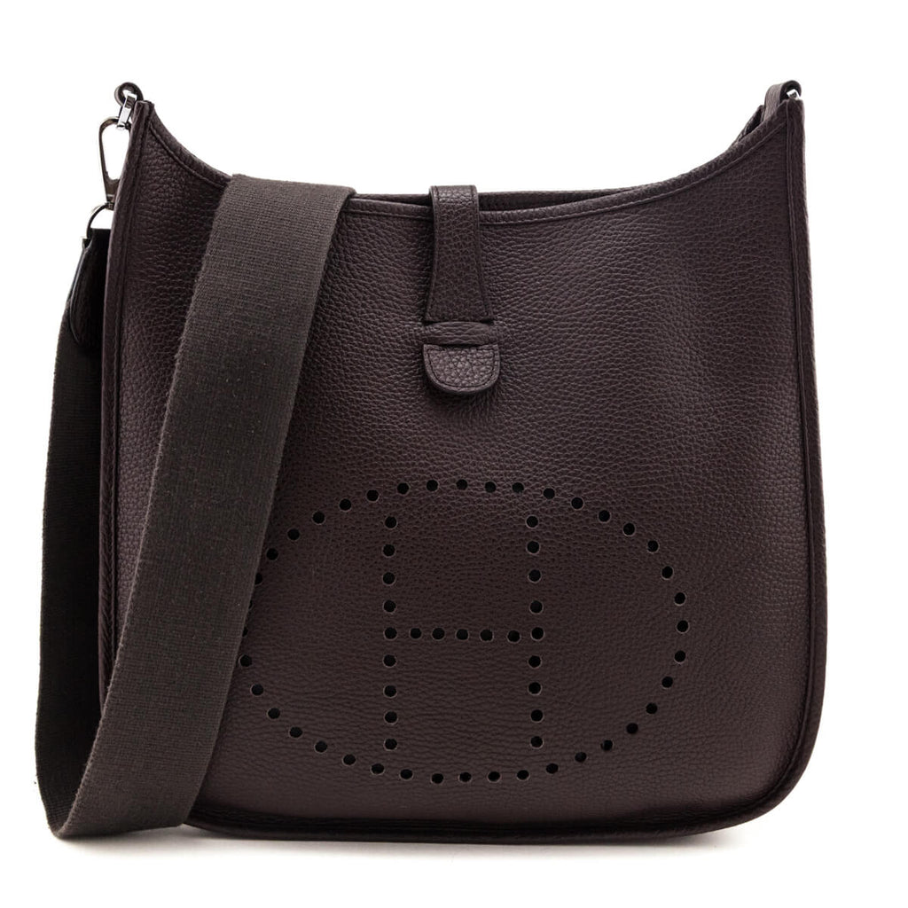 Hermes Cocoa Taurillon Clemence Evelyne III GM