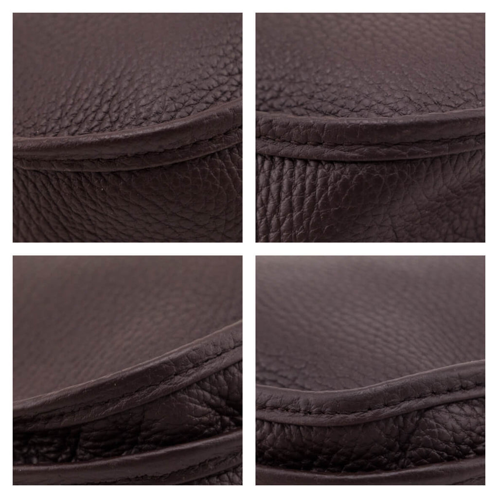 Hermes Cocoa Taurillon Clemence Evelyne III GM