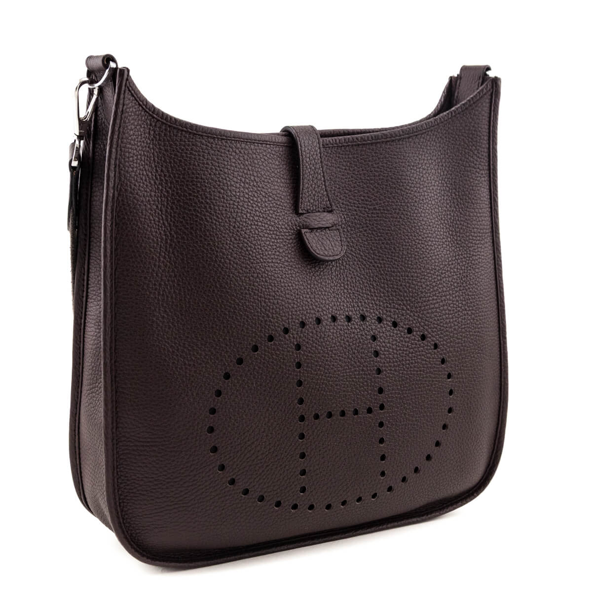 Hermes Cocoa Taurillon Clemence Evelyne III GM