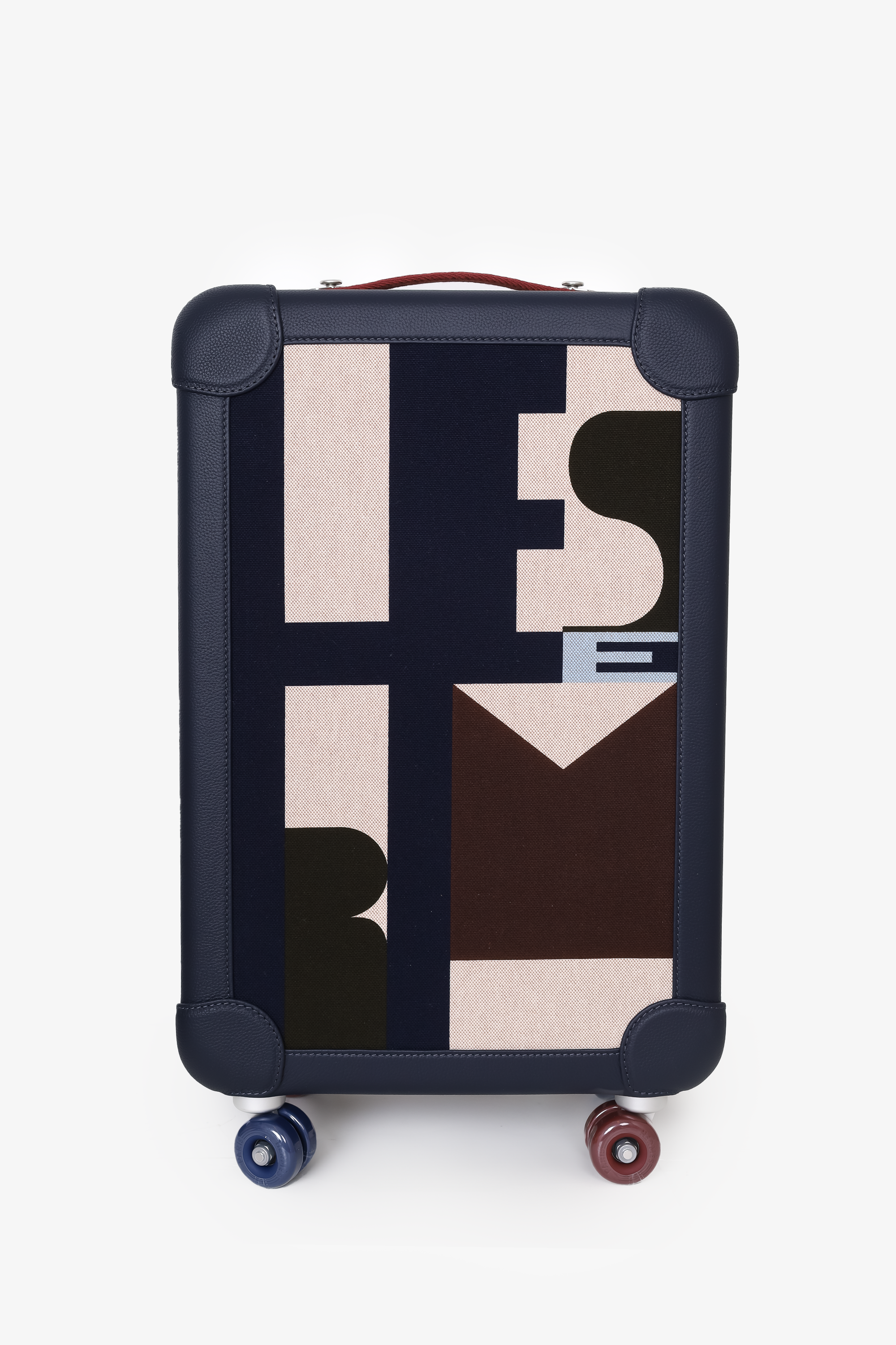 Hermès Indigo Taurillon Regate Leather and Canvas RMS Rolling Mobility Suitcase
