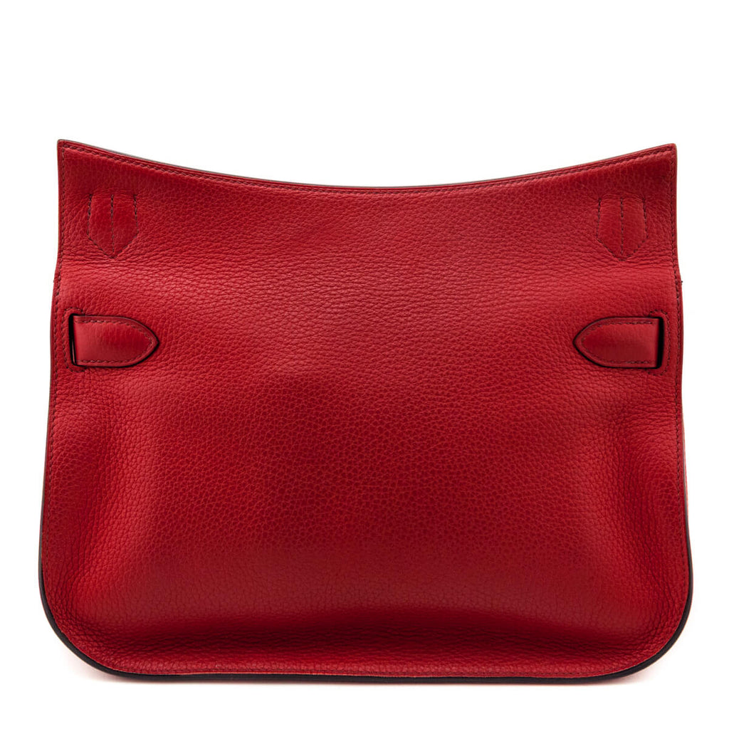 Hermes Rouge H & Rouge Casaque Taurillon Clemence Bi-Color Jypsiere 28