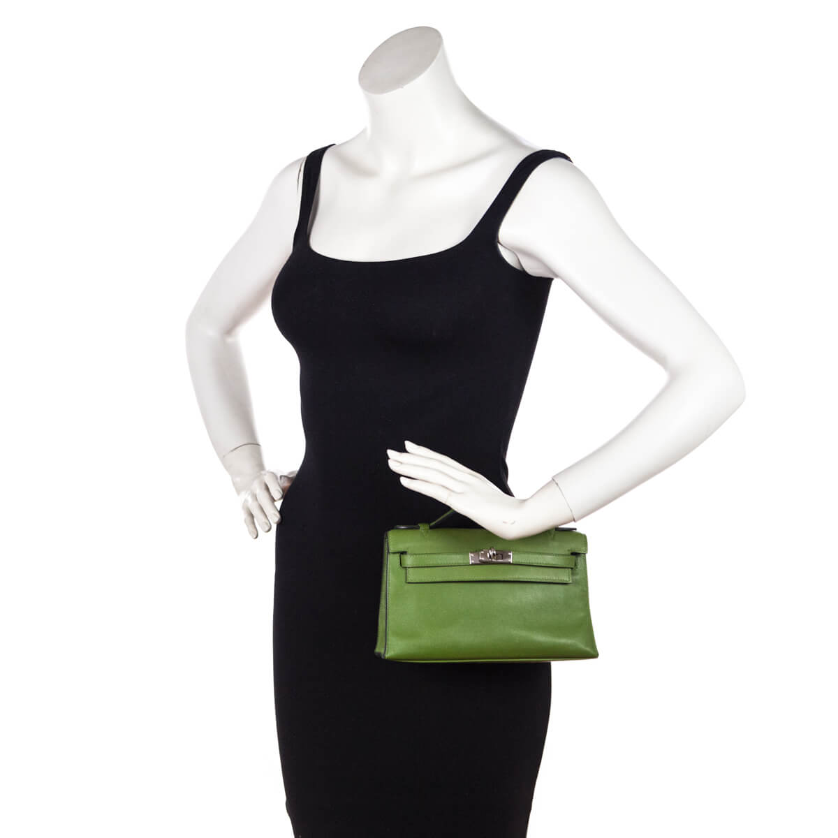 Hermes Vert Pelouse Swift Kelly Pochette