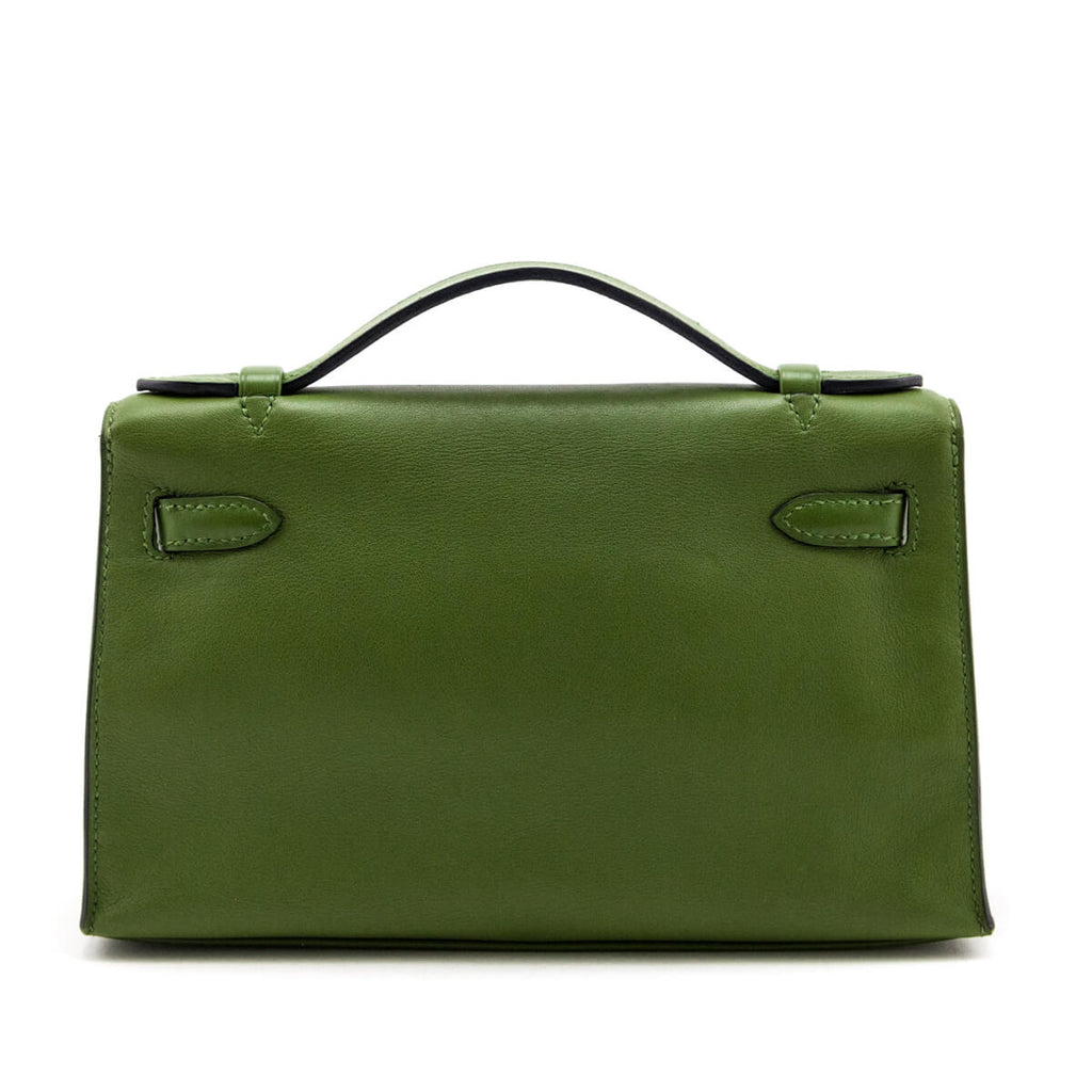 Hermes Vert Pelouse Swift Kelly Pochette
