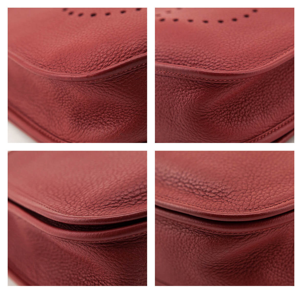 Hermes Rouge Hermes Clemence Evelyne III PM