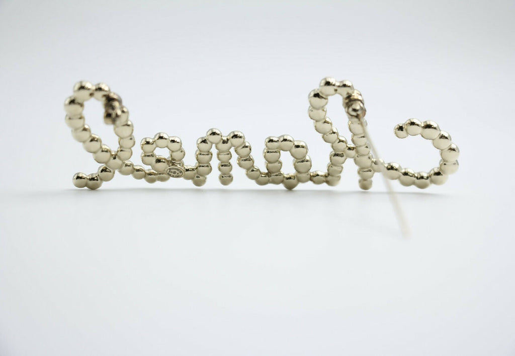 Chanel B19K Rhinestone English Word ‘CHANEL’ Brooch