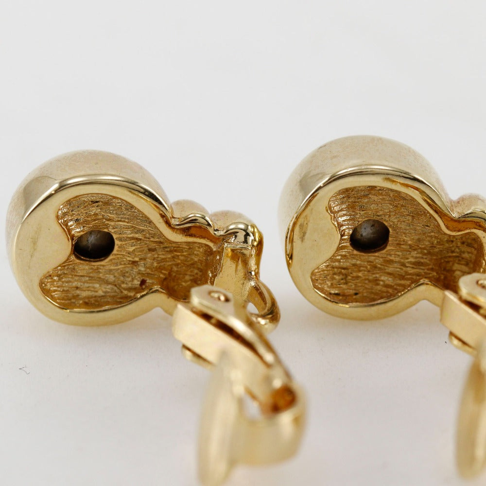 Dior Vintage Gold Plated Rhinestone Earrings