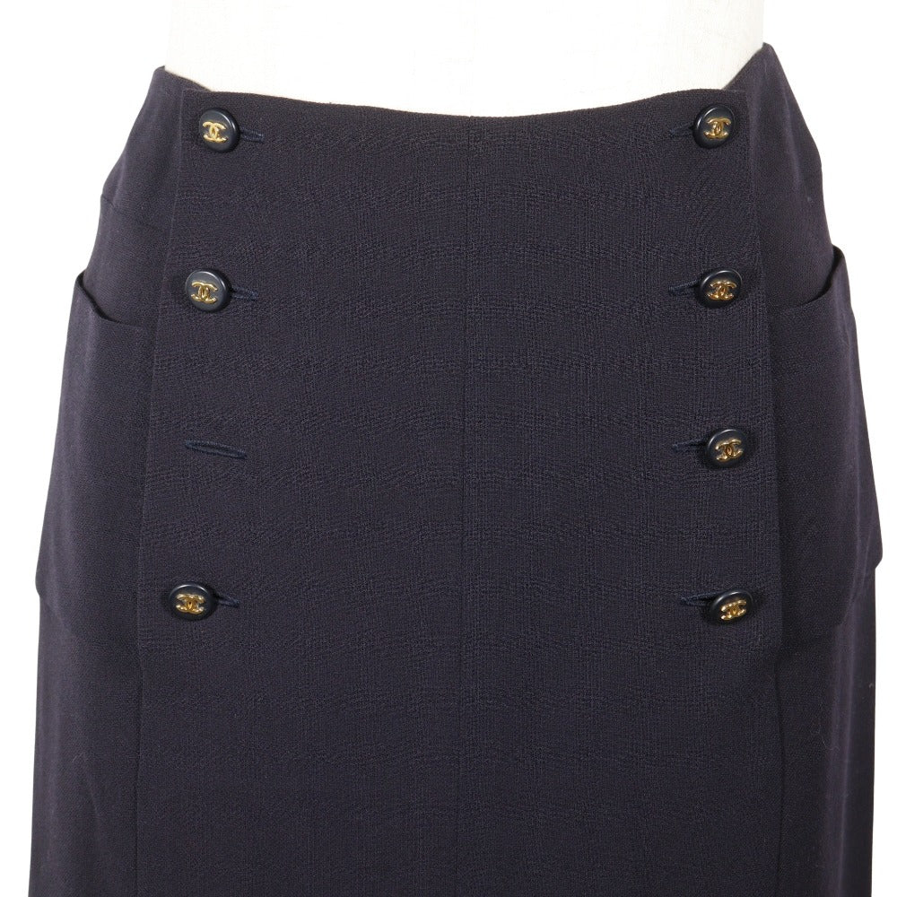 Chanel Coco Mark Wool Skirt