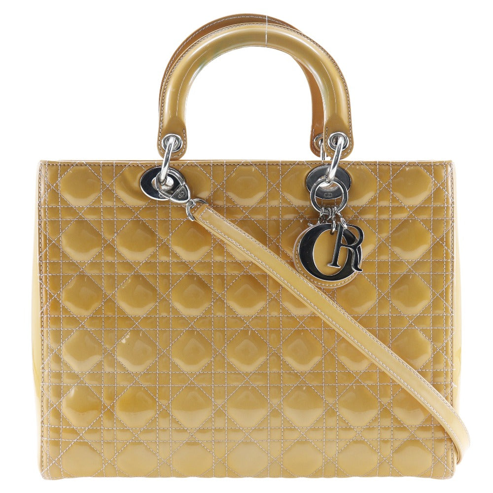 Dior Lady Dior Patent Leather Handbag