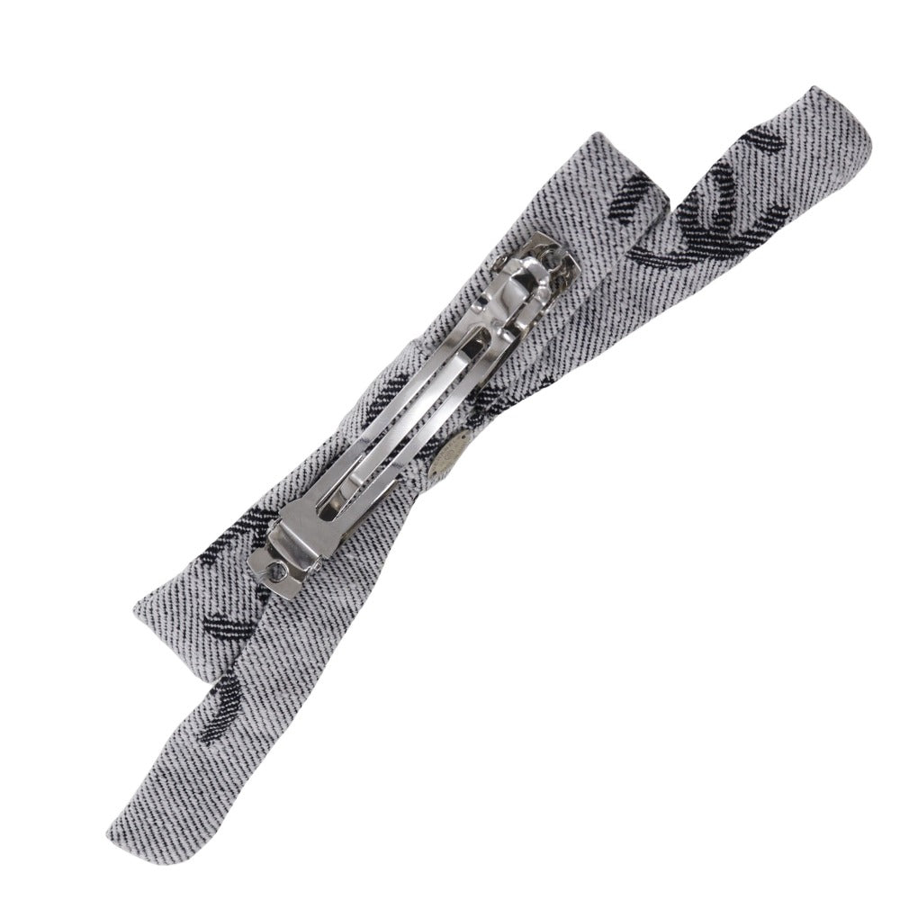 Chanel Coco Mark Ribbon Cotton Barrette
