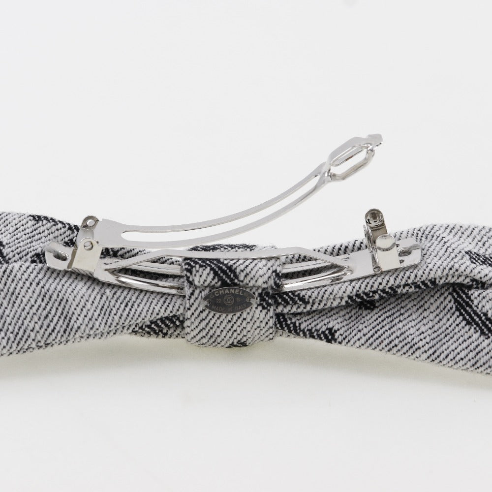 Chanel Coco Mark Ribbon Cotton Barrette