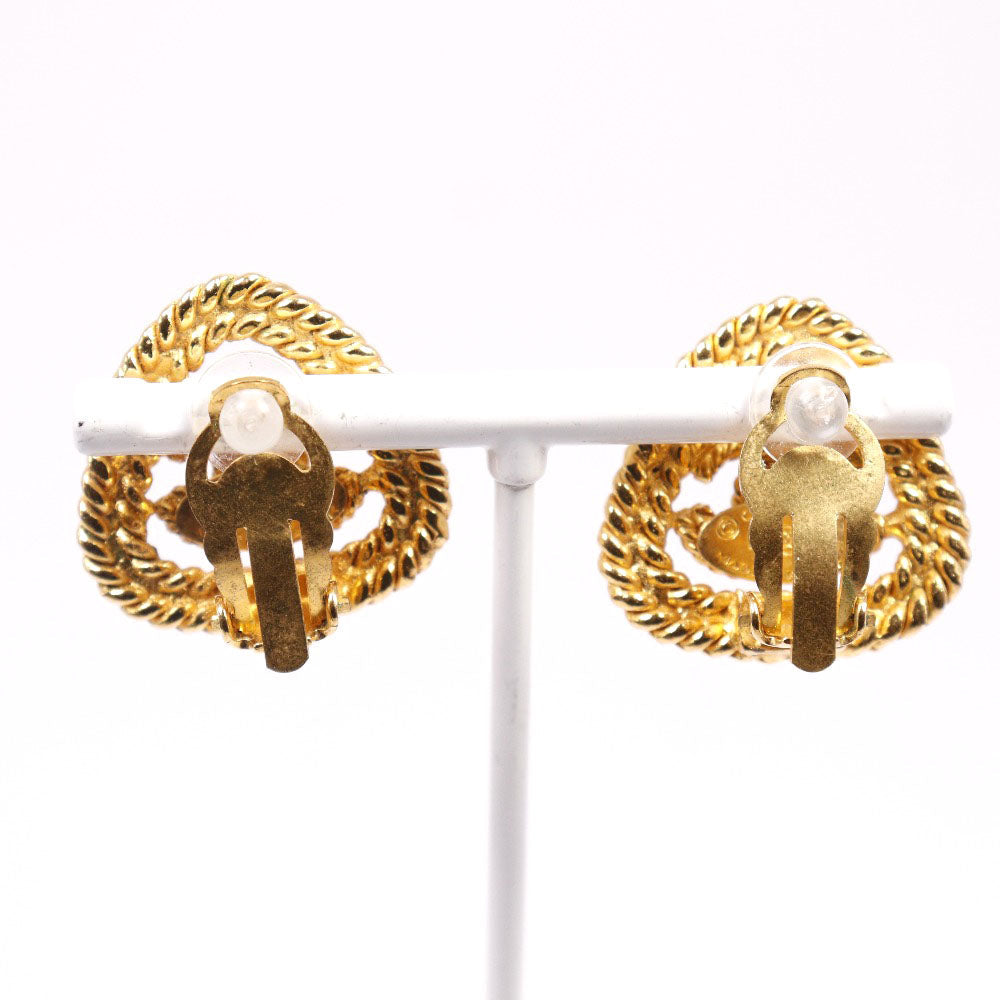 Chanel Gold Plated Coco Mark Earrings