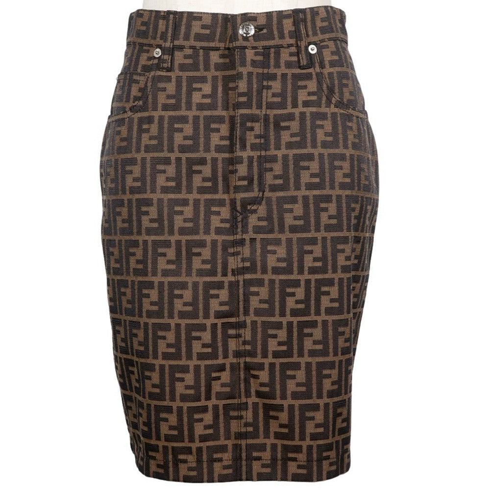 Fendi Zucca Polyester Cotton Skirt