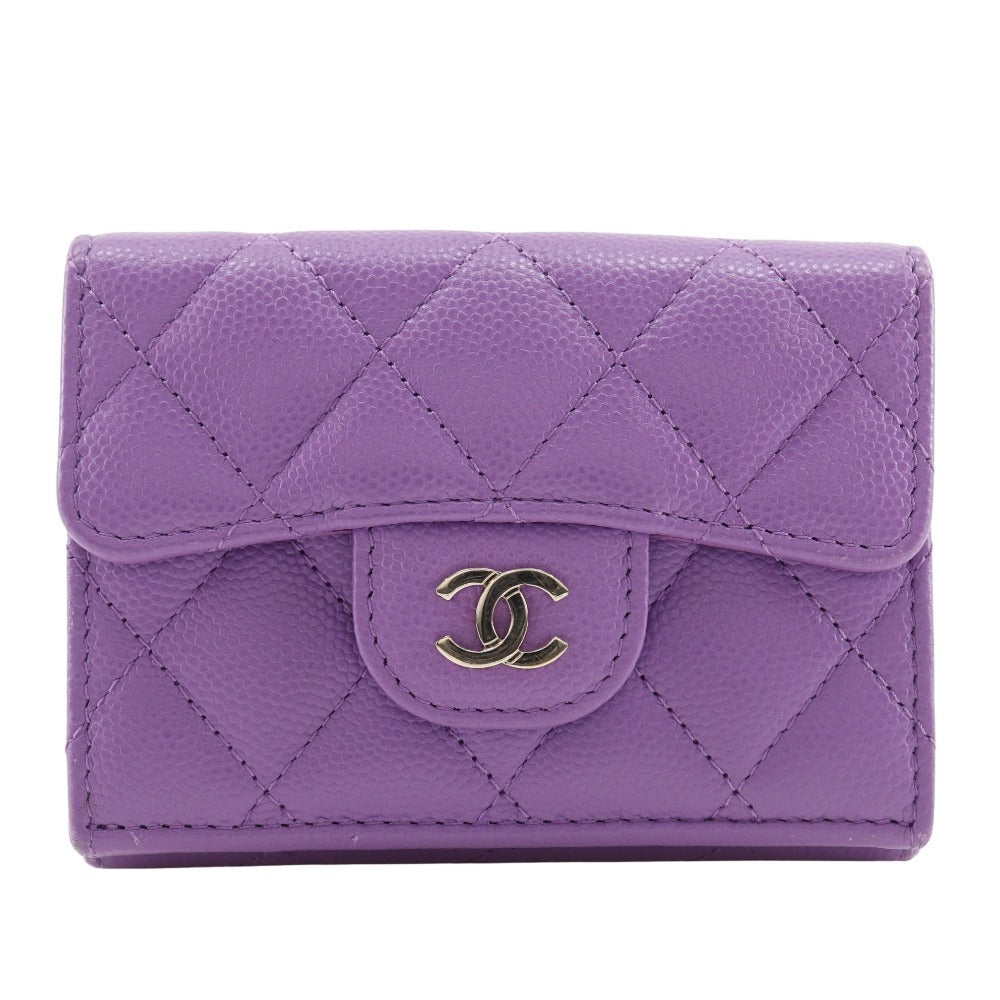 Chanel Matelasse Caviar Skin Compact Wallet
