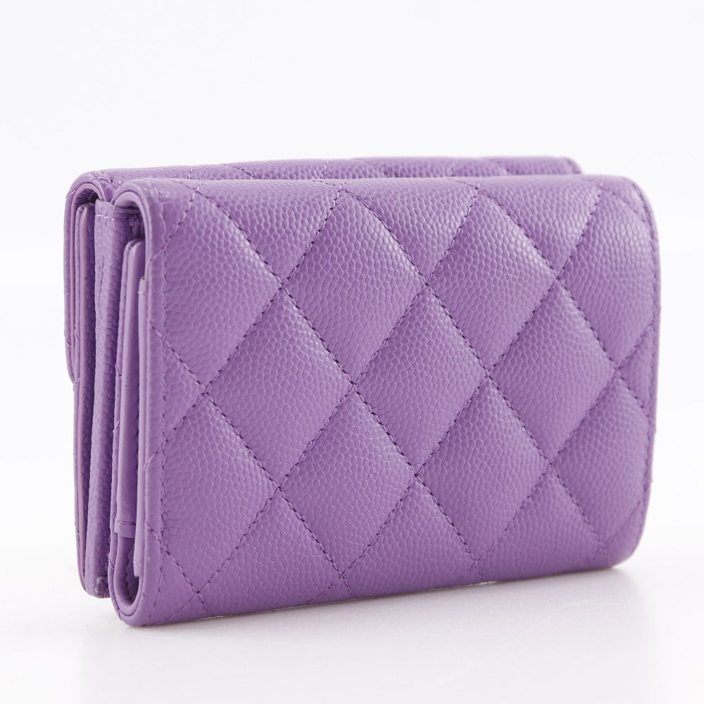Chanel Matelasse Caviar Skin Compact Wallet