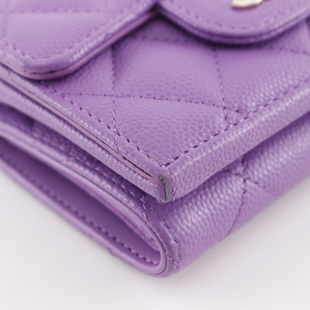 Chanel Matelasse Caviar Skin Compact Wallet