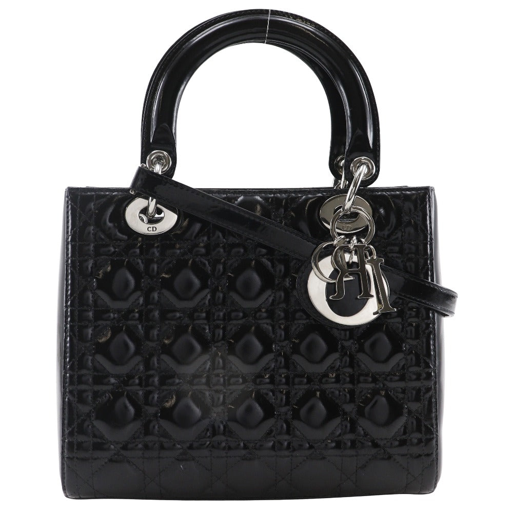Dior Lady Dior Patent Leather 2way Bag