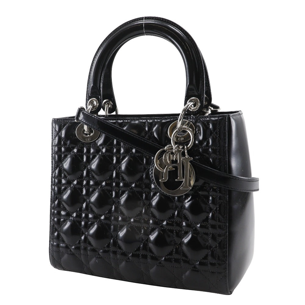 Dior Lady Dior Patent Leather 2way Bag