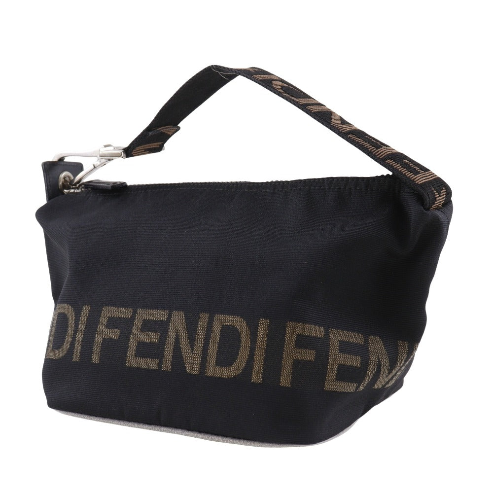 Fendi Logo Nylon Canvas Handbag
