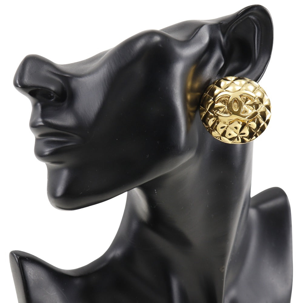 Chanel Coco Mark Gold Plated Earrings