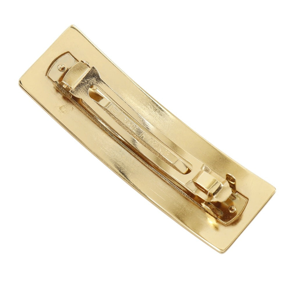 Chanel Logo Gold Plated Barrette