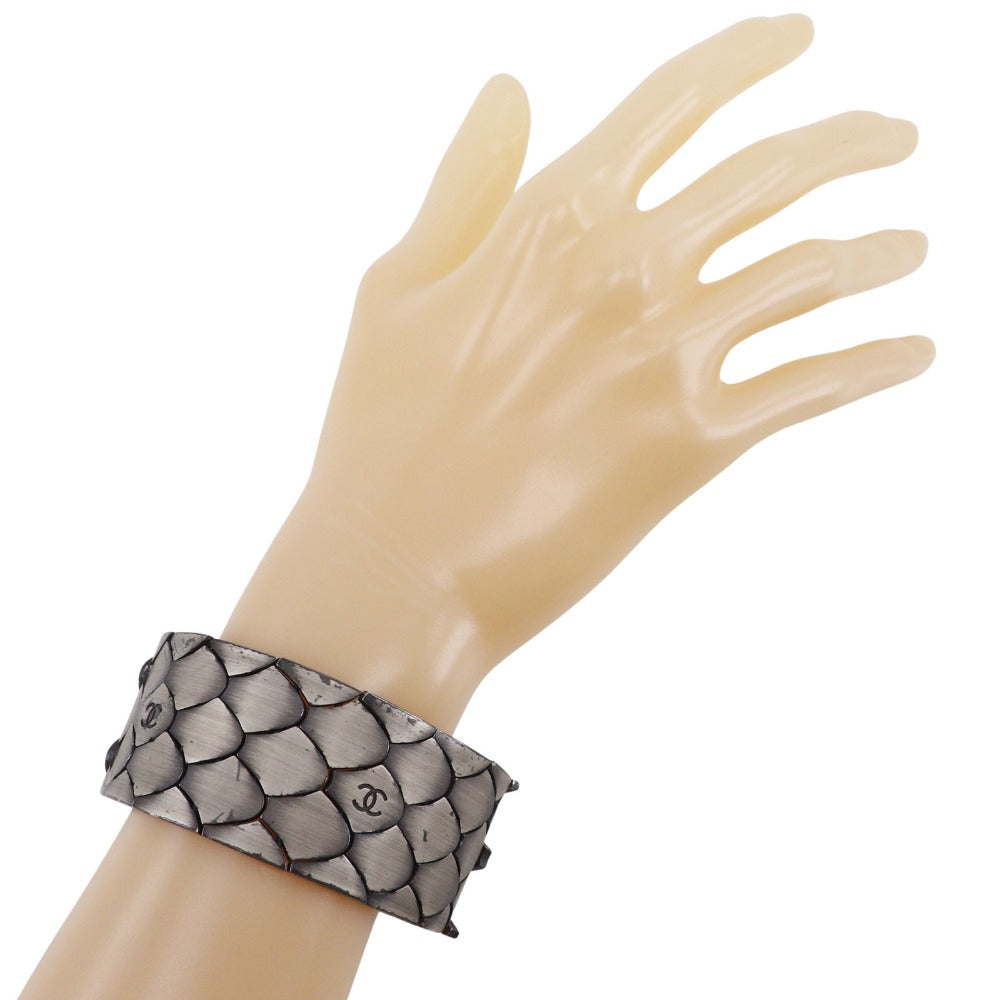 Chanel Coco Mark Metal Bracelet Silver 98A