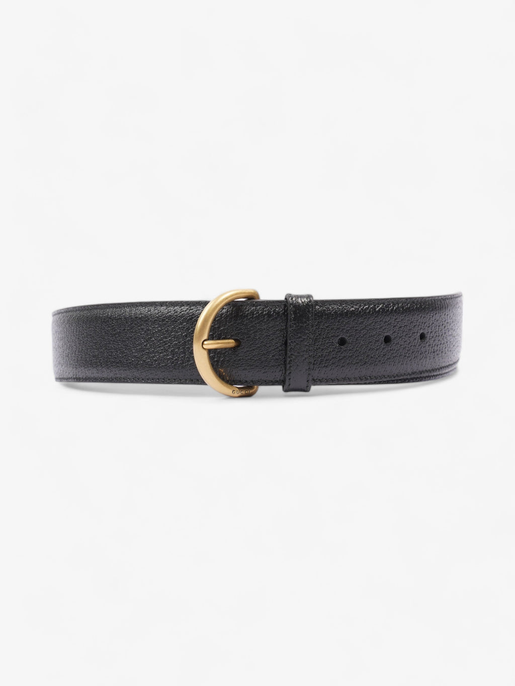 Gucci Buckle Belt Black Leather 85cm 34"