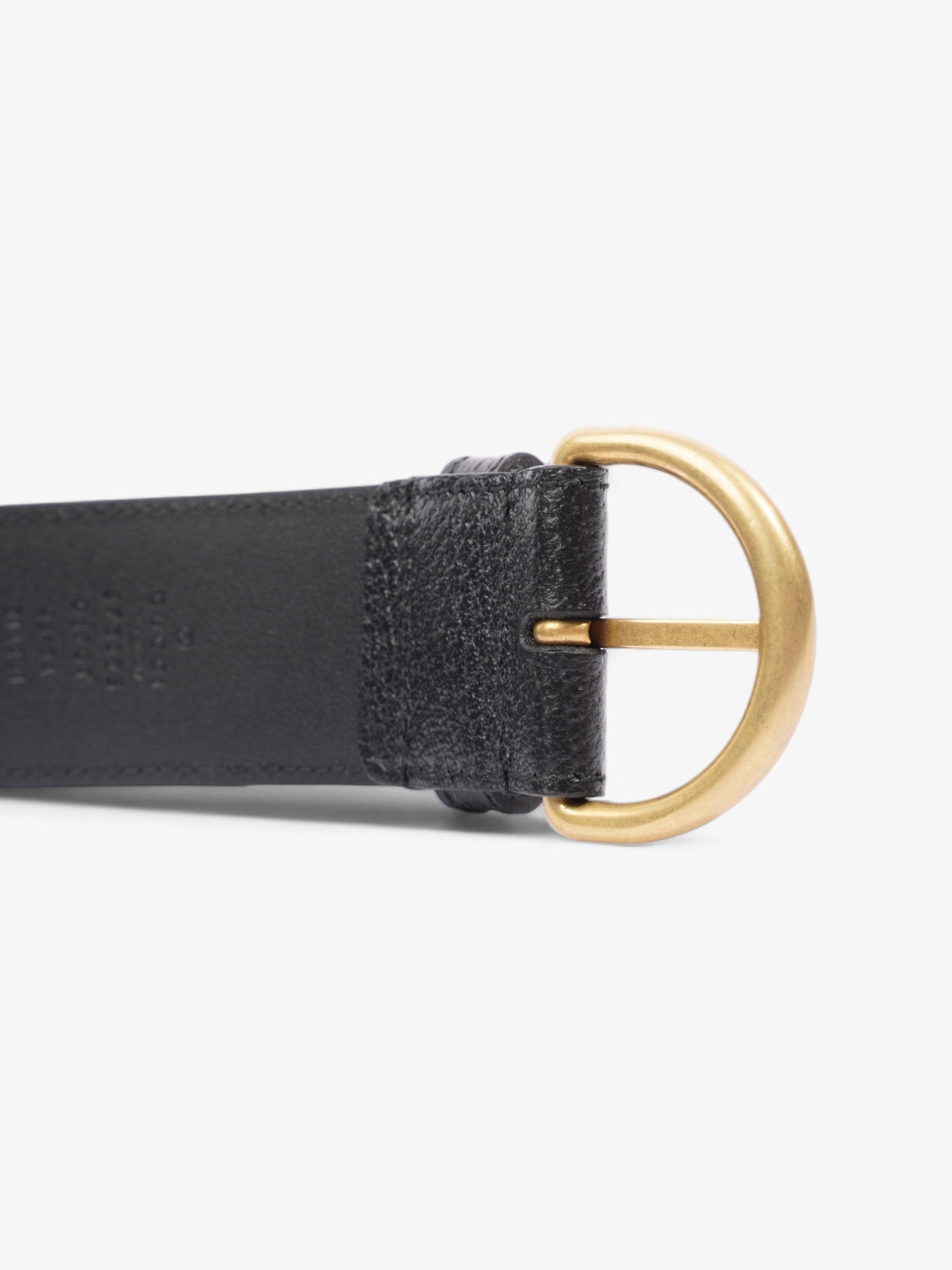 Gucci Buckle Belt Black Leather 85cm 34"