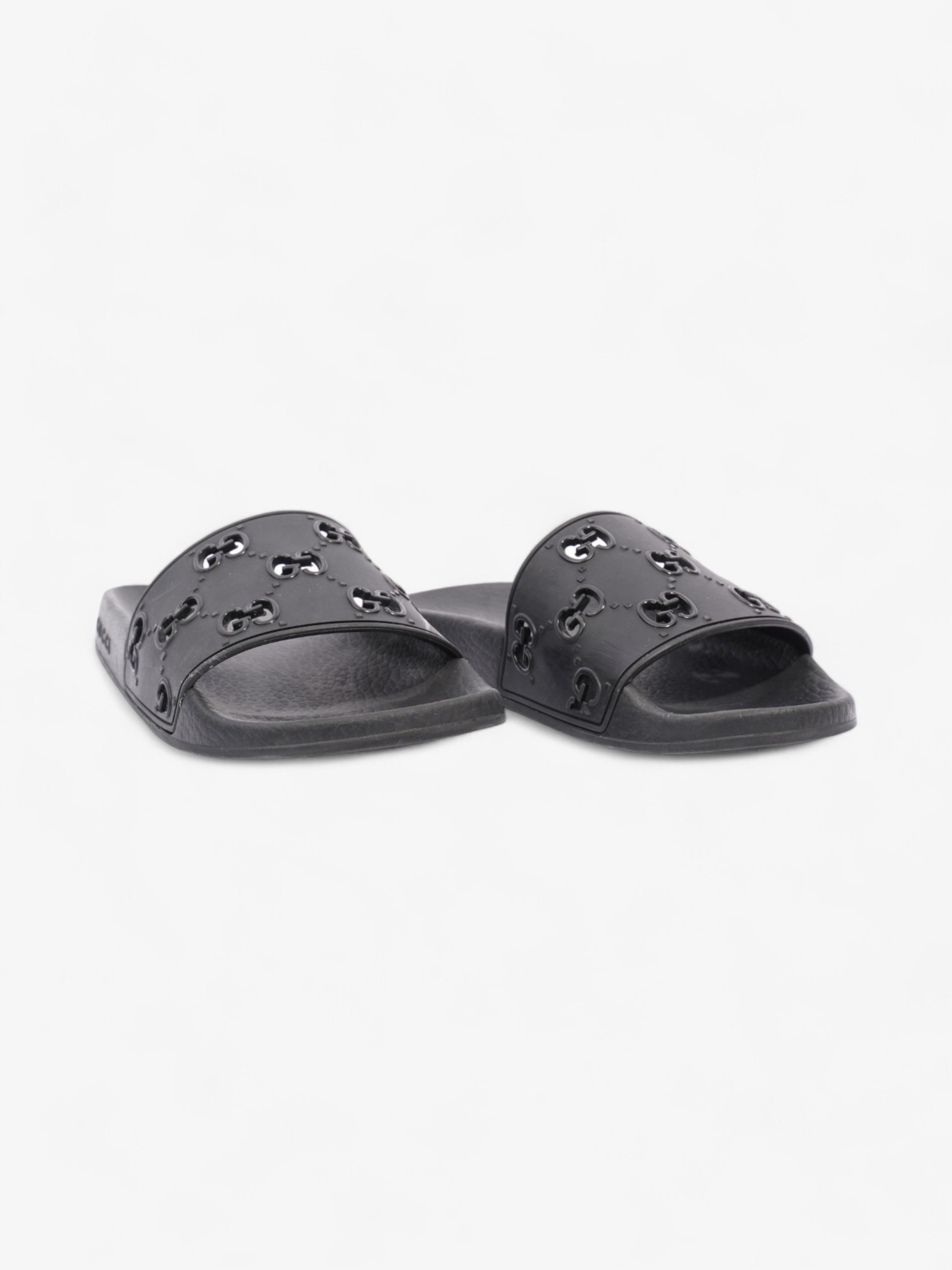 Gucci GG Slides Black Rubber EU 37 UK 4
