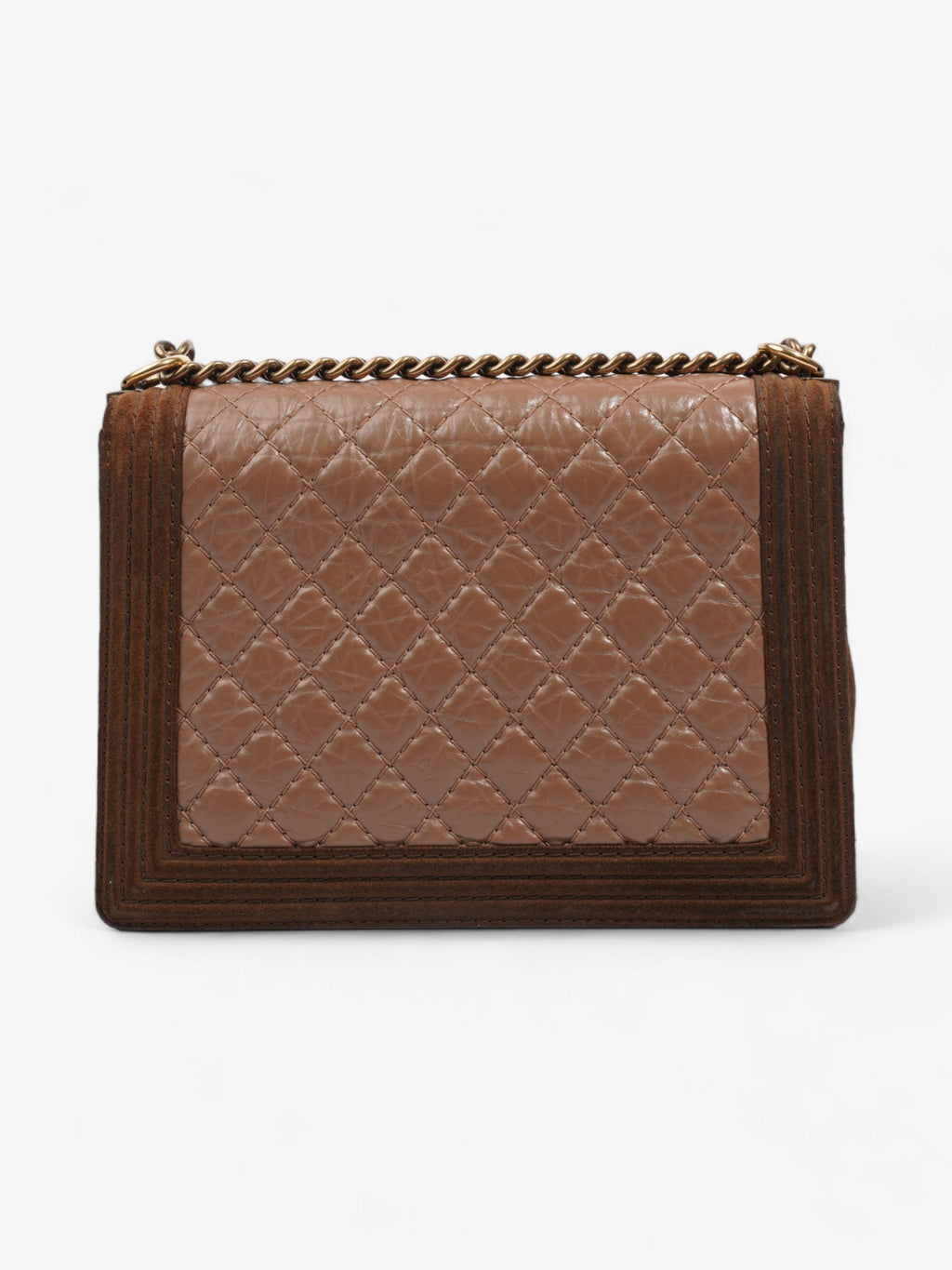 Chanel Boy  Brown  Suede Large