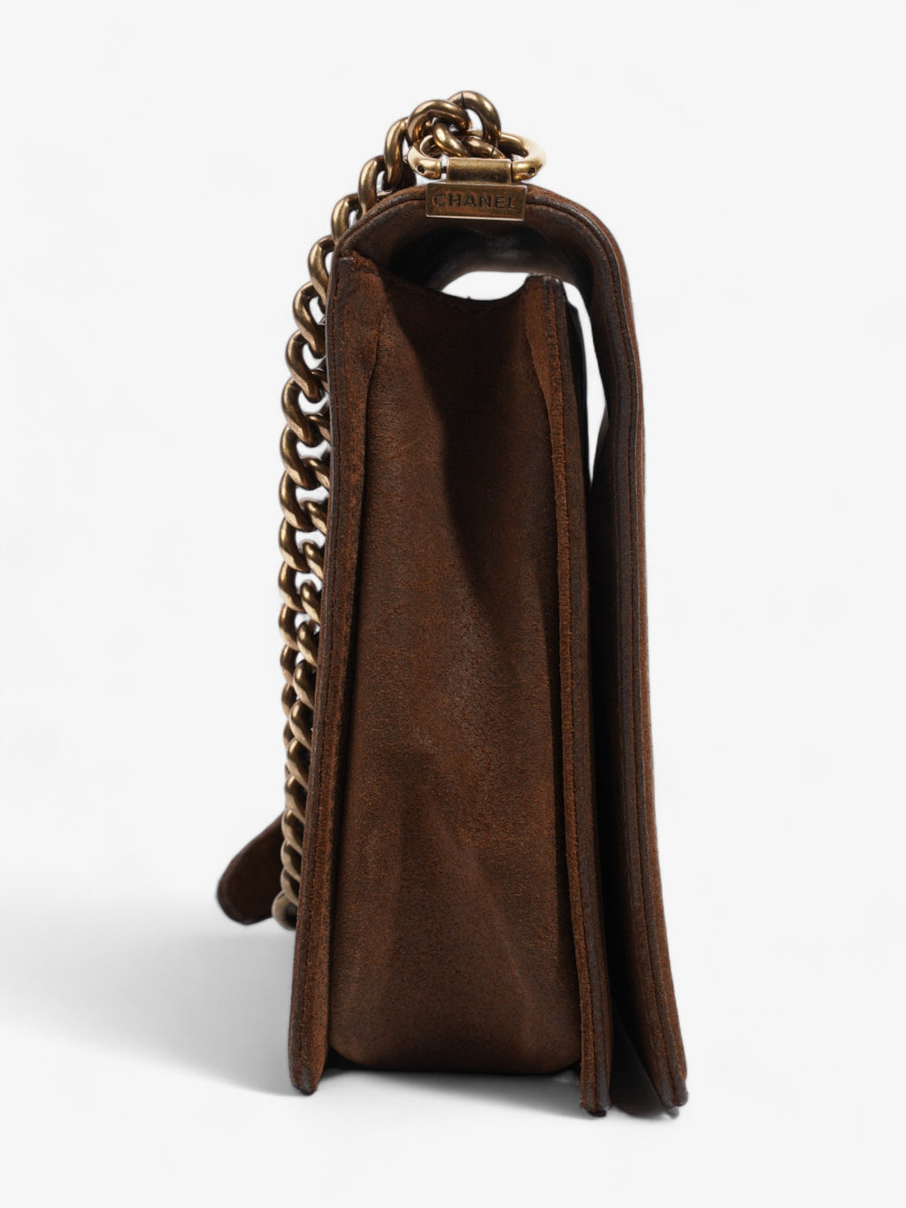 Chanel Boy  Brown  Suede Large