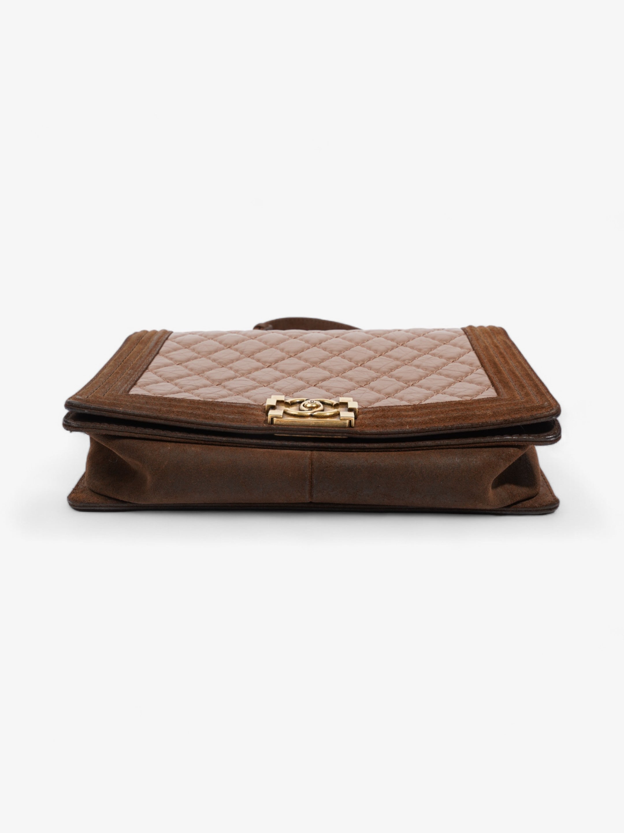 Chanel Boy  Brown  Suede Large