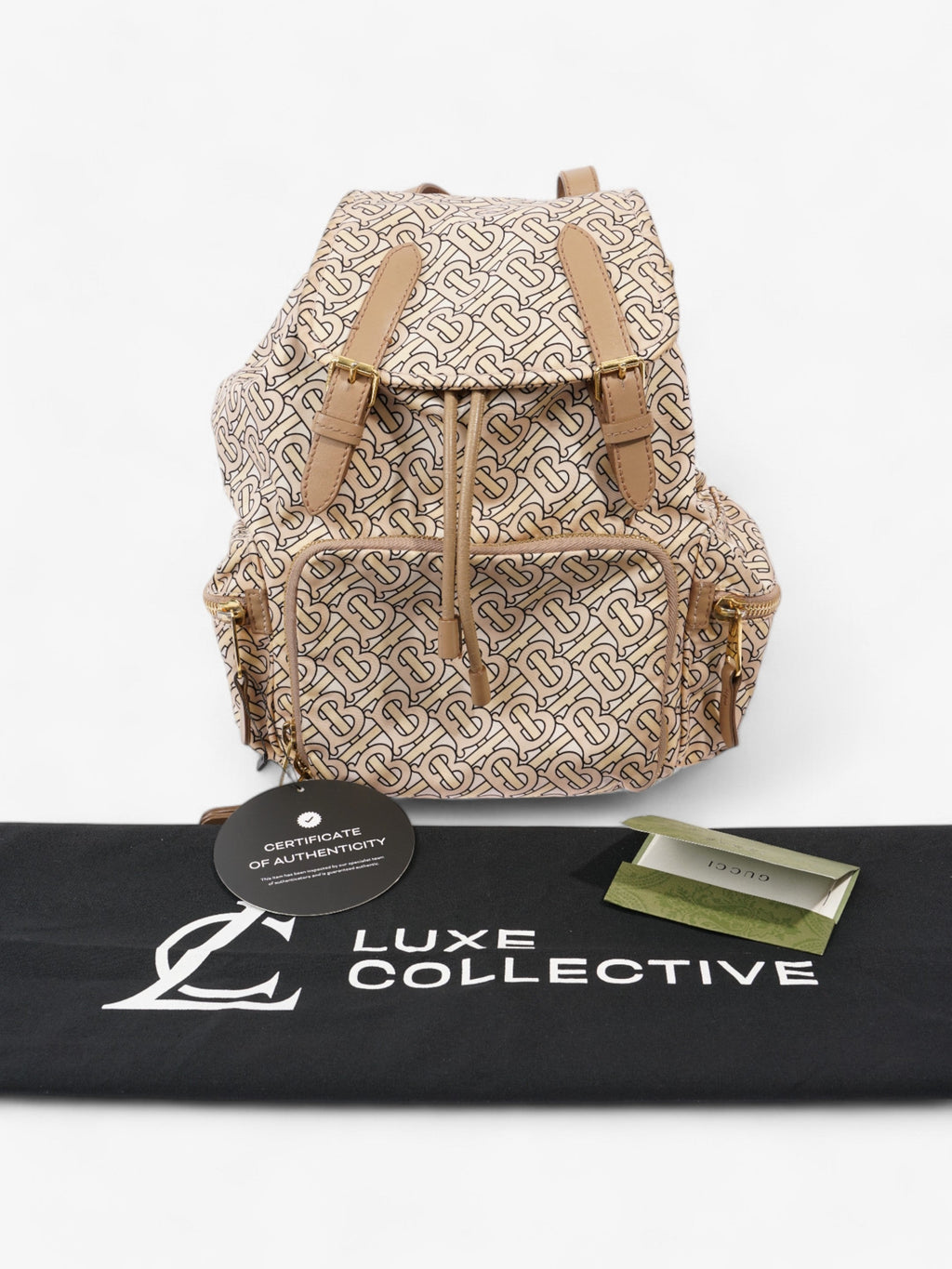 Burberry TB Backpack Blush / Beige / Black Nylon Medium