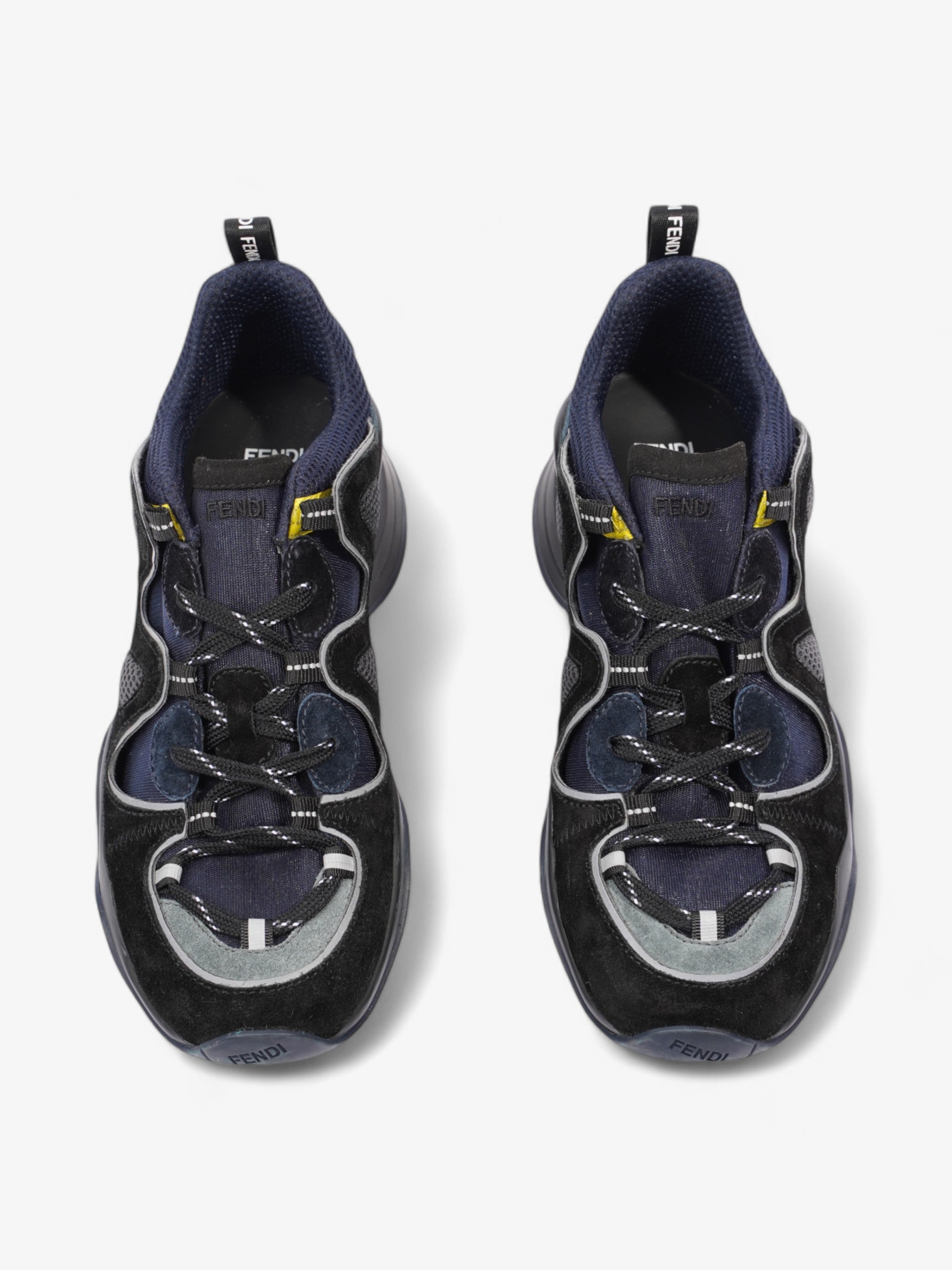 Fendi Fluid Trekking Low Top Black / Navy Suede EU 40 UK 6