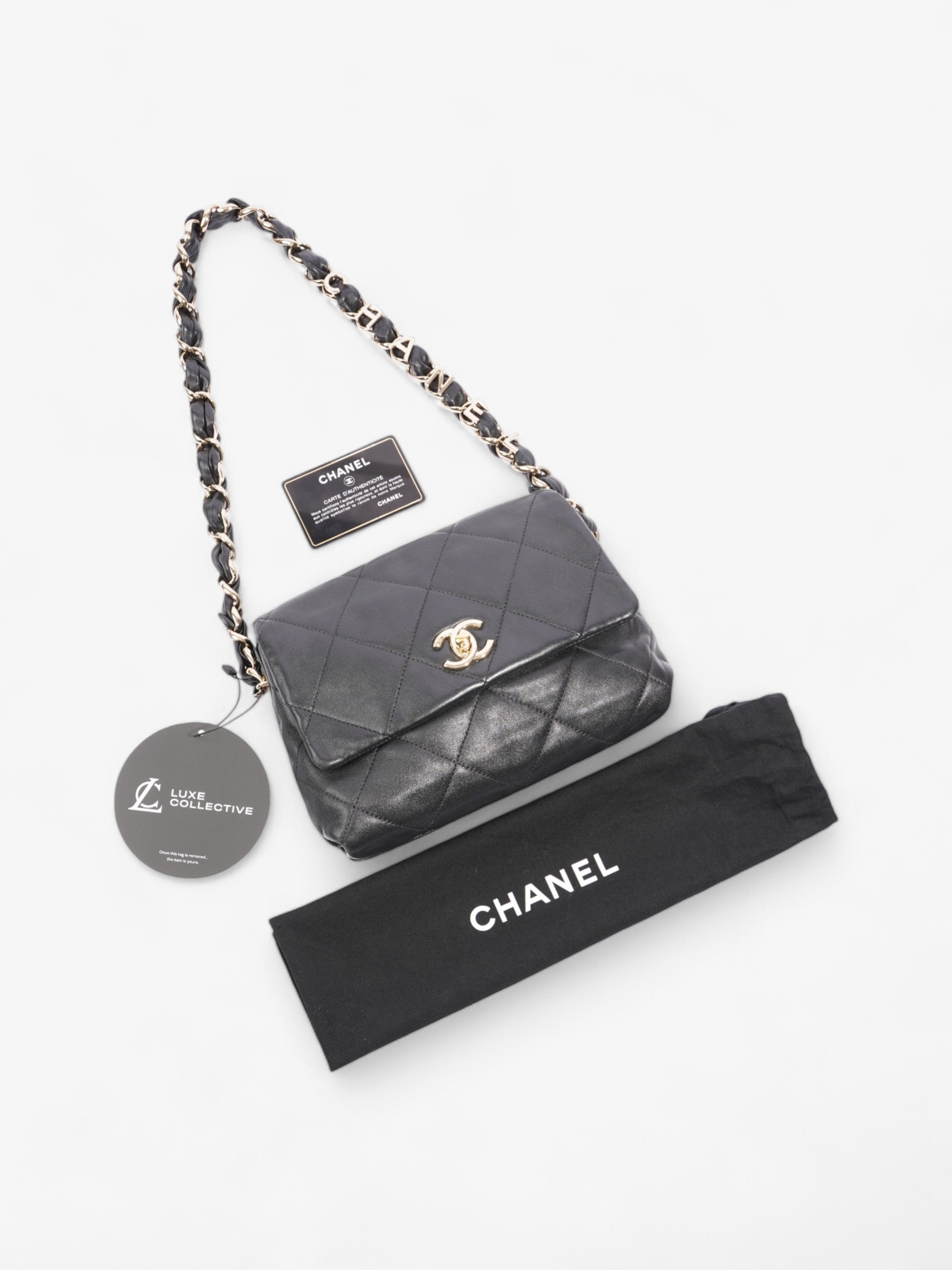 Chanel 19 Flap Black Lambskin Leather